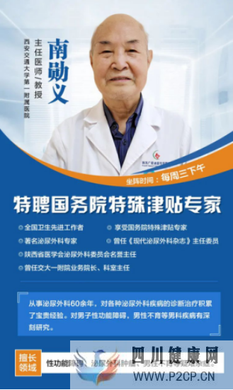 泌尿外科权威专家南勋义教授定期坐阵广慈男科医院