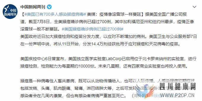 美国已有700多人感染猴痘病毒,什么是猴痘?(图1) 美国已有700多人感染猴痘病毒,什么是猴痘?(图1)